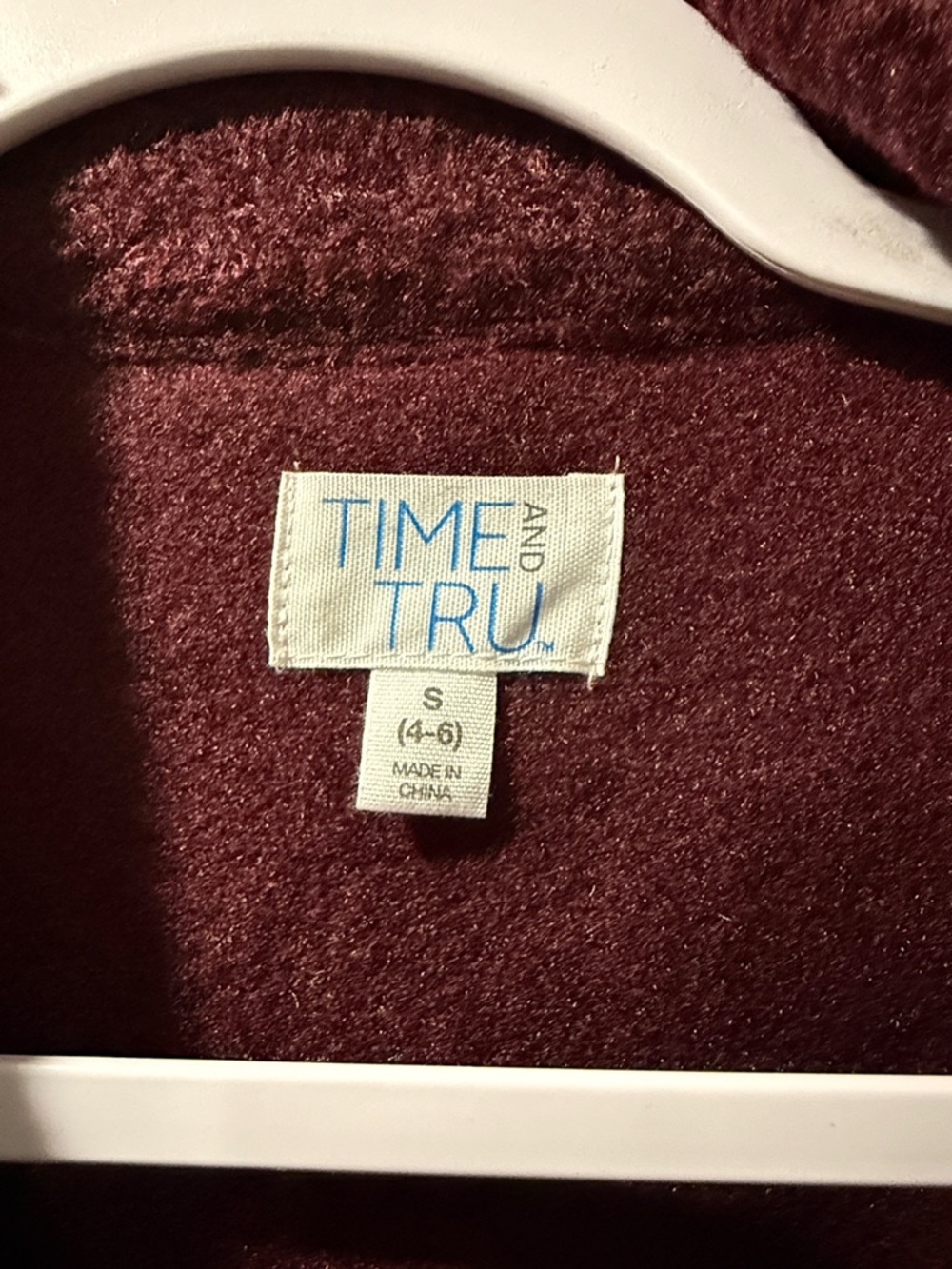 Time and Tru Deep Burgundy Knit Cardigan - Picture 2 of 4